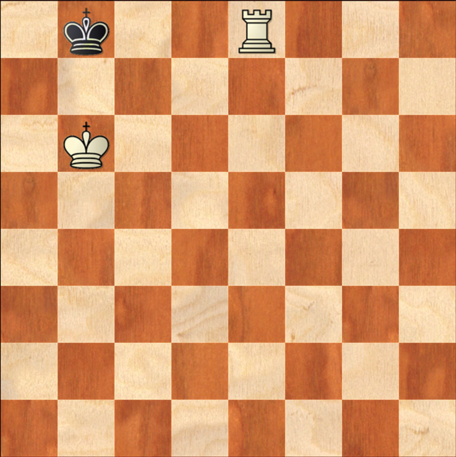 White rook checkmates the black king
